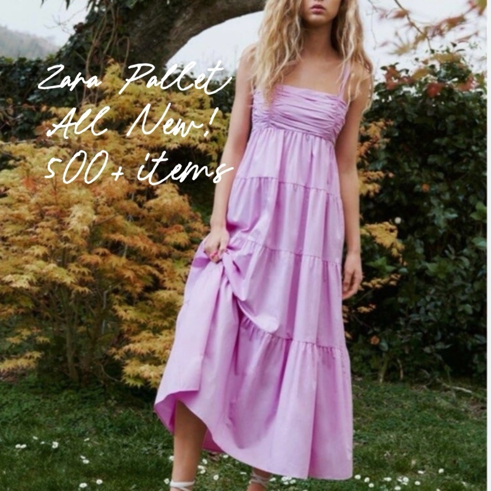 NWT Zara Lavender Pink Tiered Maxi Sundress